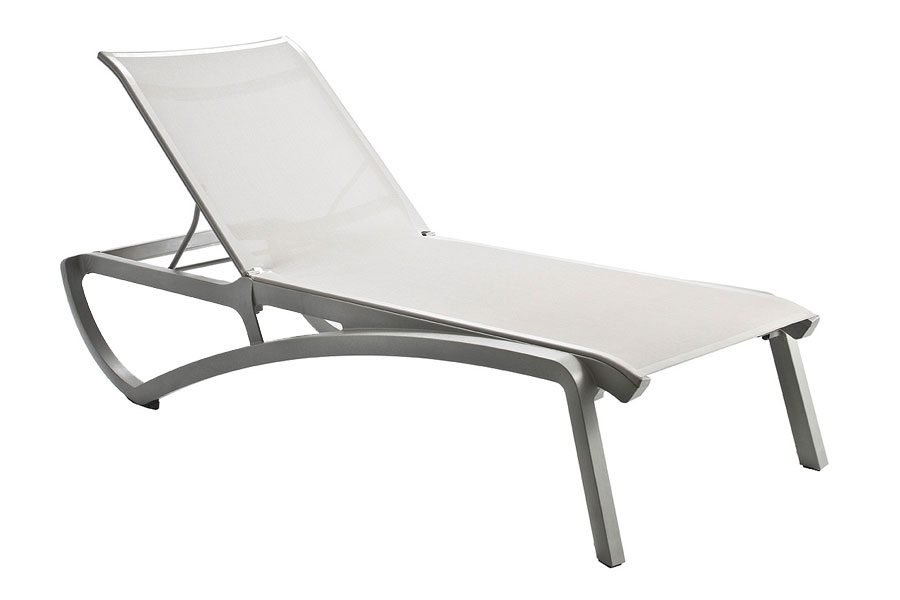 Sunset Collection Chaise Lounge in Platinum