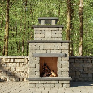 Quarry Stone Compact Fireplace