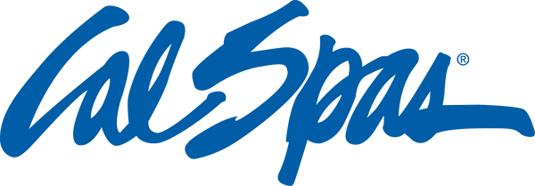 Logo for Cal Spas, a hot tub manufacturing company. The words 'Cal Spas' are written in a bold, flowing blue script that resembles a handwritten signature, conveying a sense of relaxation and luxury.