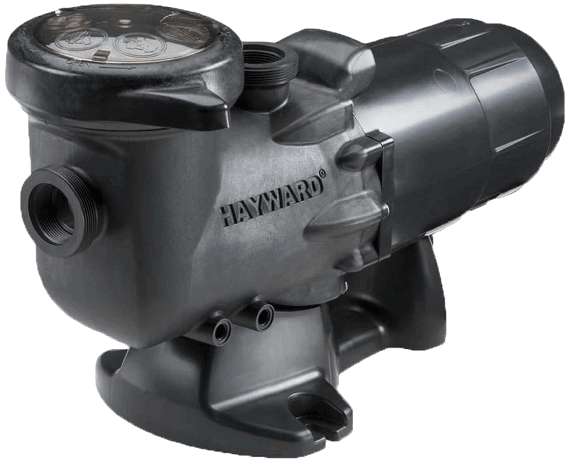 Hayward Turbo Flo II Pool Pump in black with a durable, corrosion-proof housing. Designed for above ground swimming pools, it delivers reliable water circulation and energy-efficient performance.